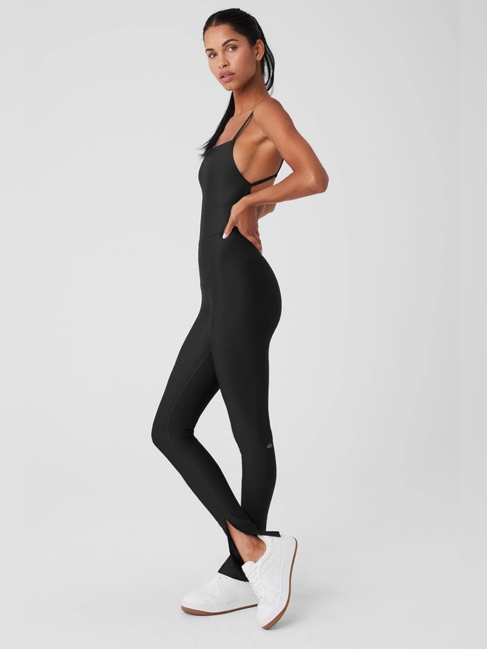 ALO Yoga Airlift Disco Daze Onesie in Black - XS